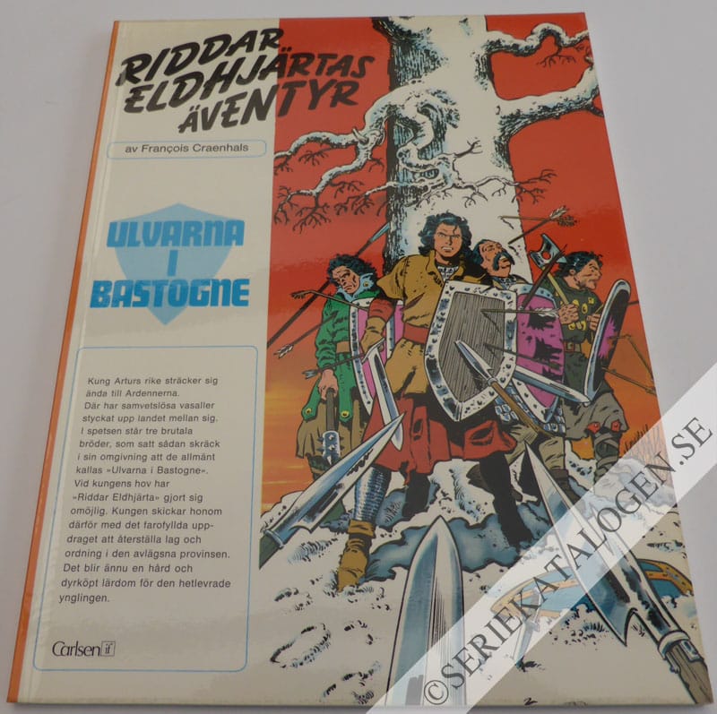 Framsida på Riddar Eldhjärtas äventyr Ulvarna i Bastogne (1975)