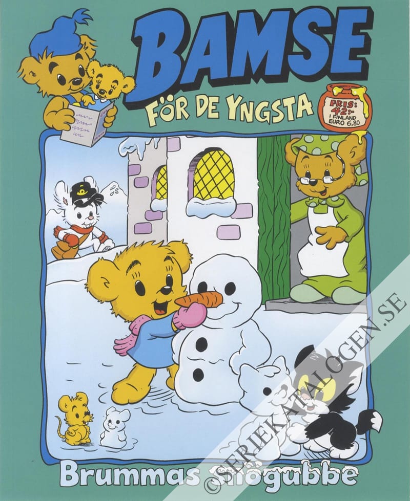 Framsida på Bamse för de yngsta #1 - Brummas snögubbe (2023)