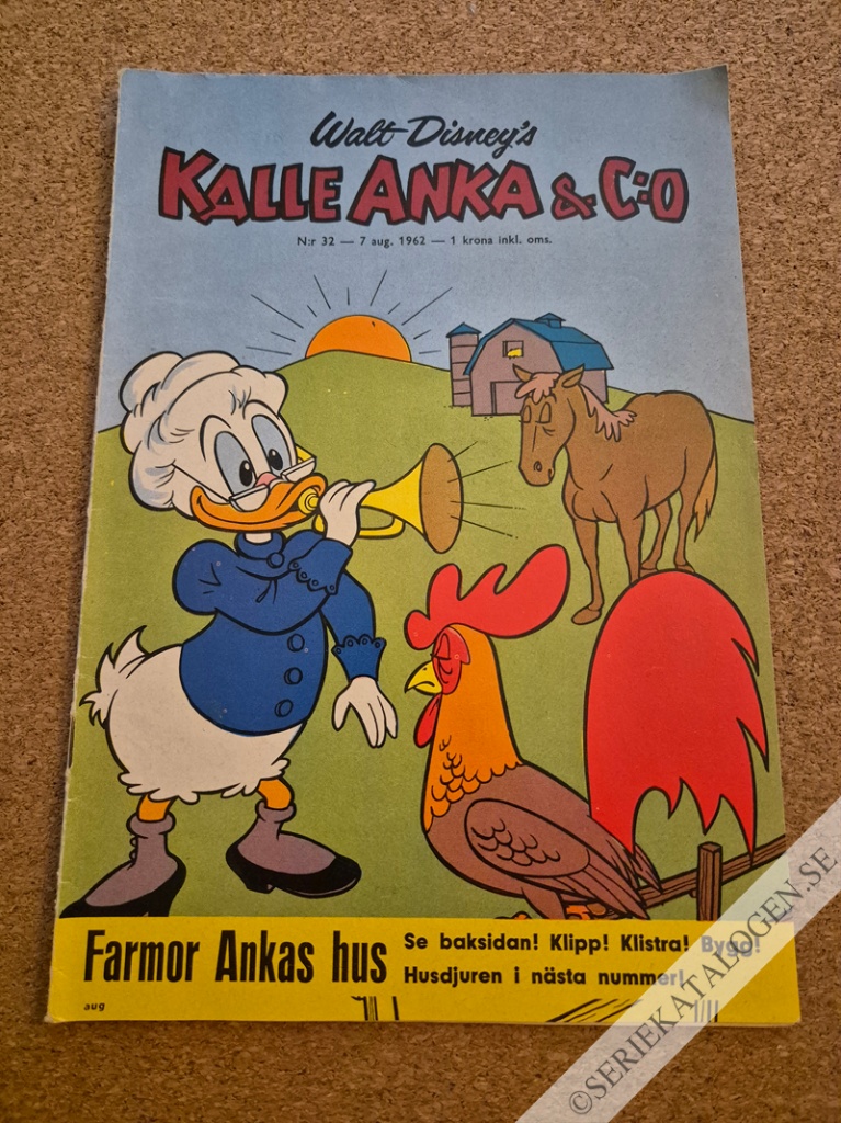 Framsida på Kalle Anka & C:o #32 (1962)