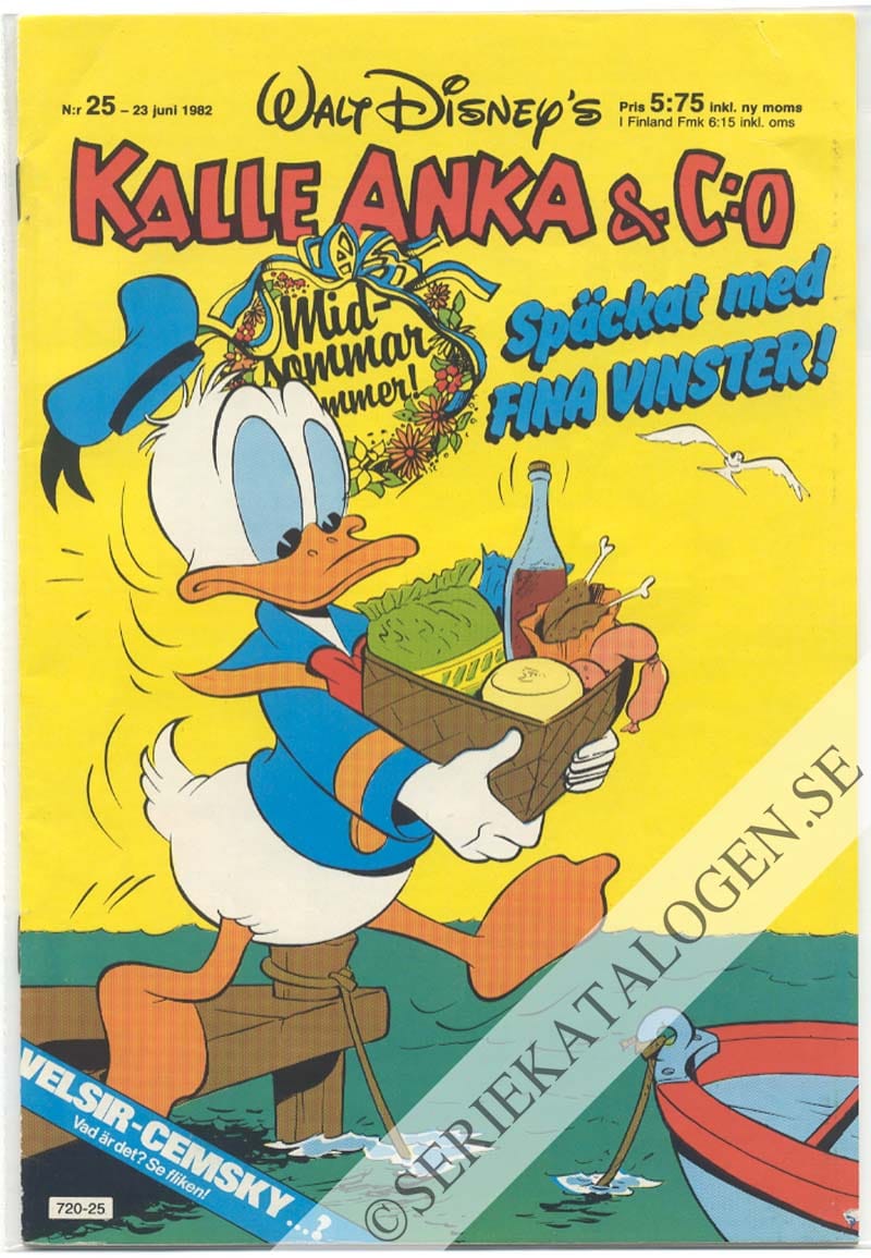 Framsida på Kalle Anka & C:o #25 (1982)