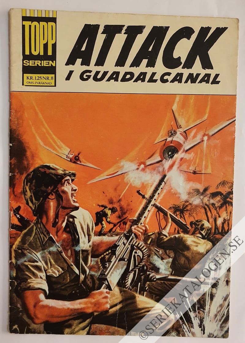 Framsida på Toppserien Attack i Guadalcanal (1964)