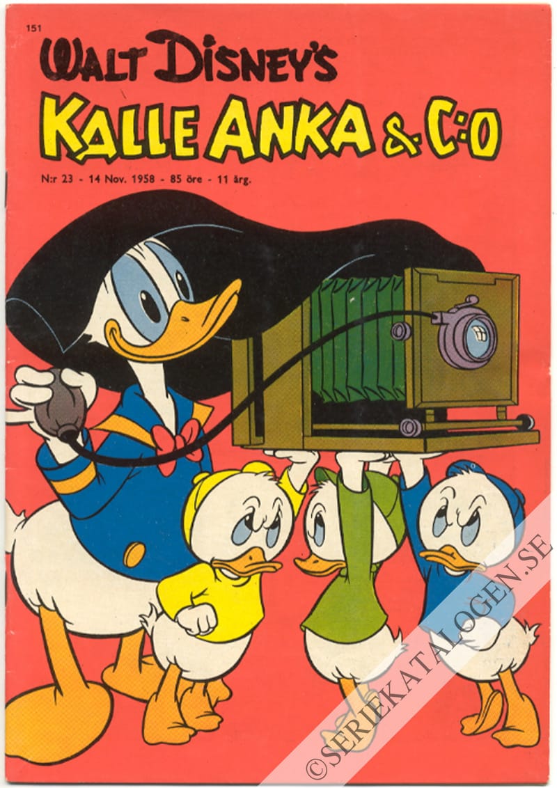 Framsida på Kalle Anka & C:o #23 (1958)
