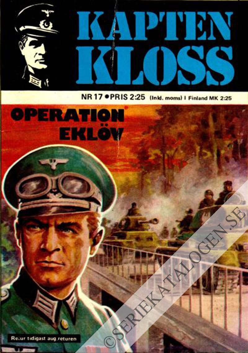 Framsida på Kapten Kloss #17 - Operation Eklöv (1973)
