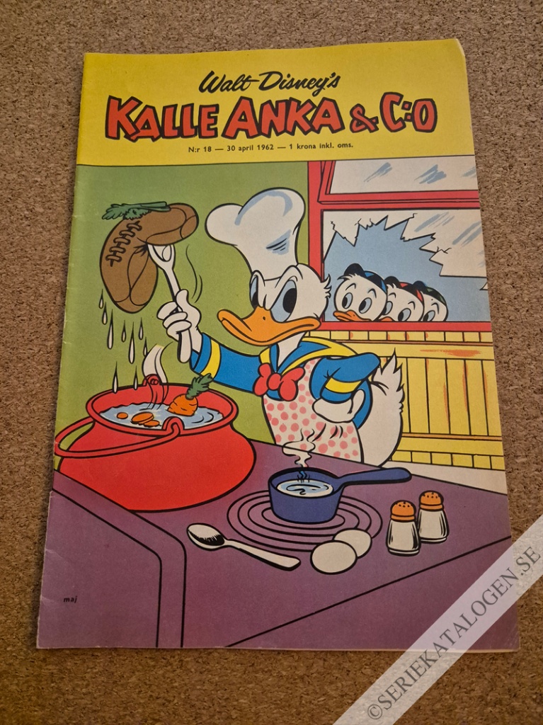 Framsida på Kalle Anka & C:o #18 (1962)