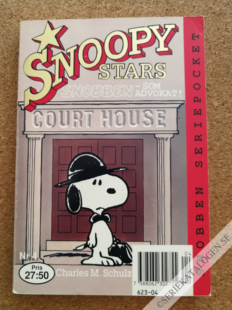 Framsida på Snoopy stars - Snobben seriepocket Snobben - som advokat! (1991)