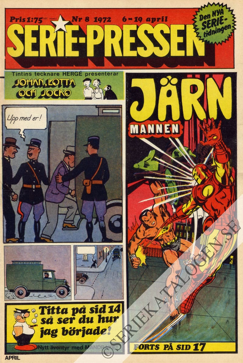 Framsida på Seriepressen #8 (1972)