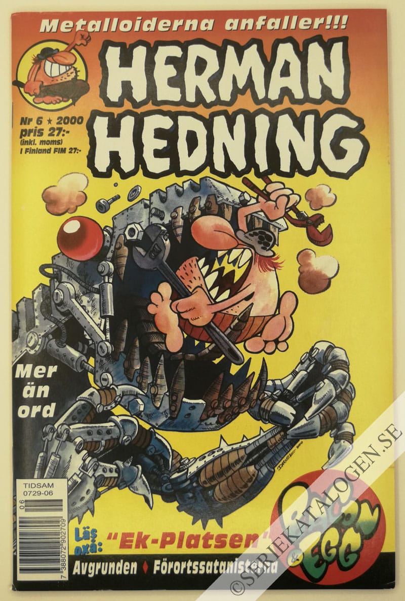 Framsida på Herman Hedning #6 (2000)