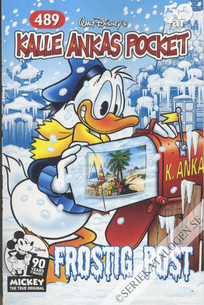 Framsida på Kalle Ankas pocket #489 - Frostig post (2018)