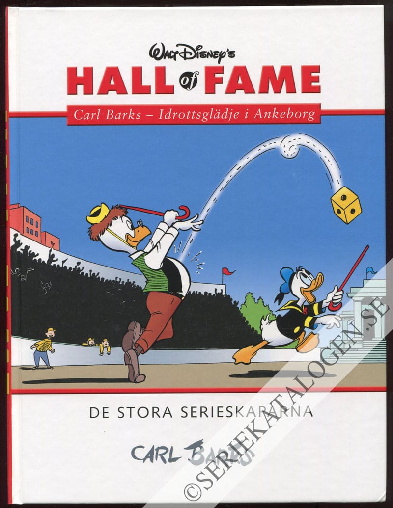 Framsida utan skyddsomslag på Carl Barks - Idrottsglädje i Ankeborg (2007)
