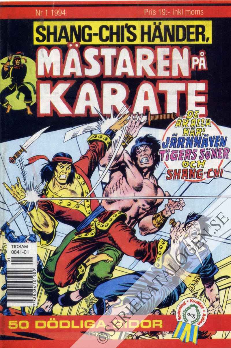 Framsida på Shang-Chi's händer, Mästaren på karate #1 (1994)