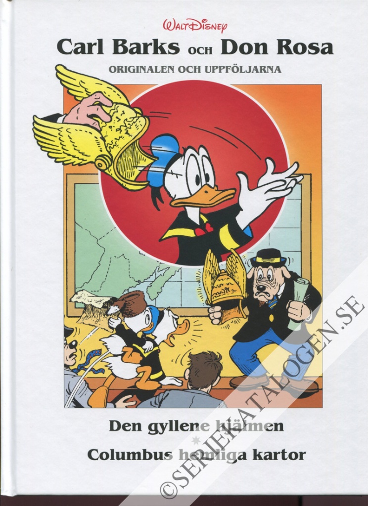 Framsida på Carl Barks och Don Rosa - originalen och uppföljarna Den gyllene hjälmen / Columbus hemliga kartor (2024)