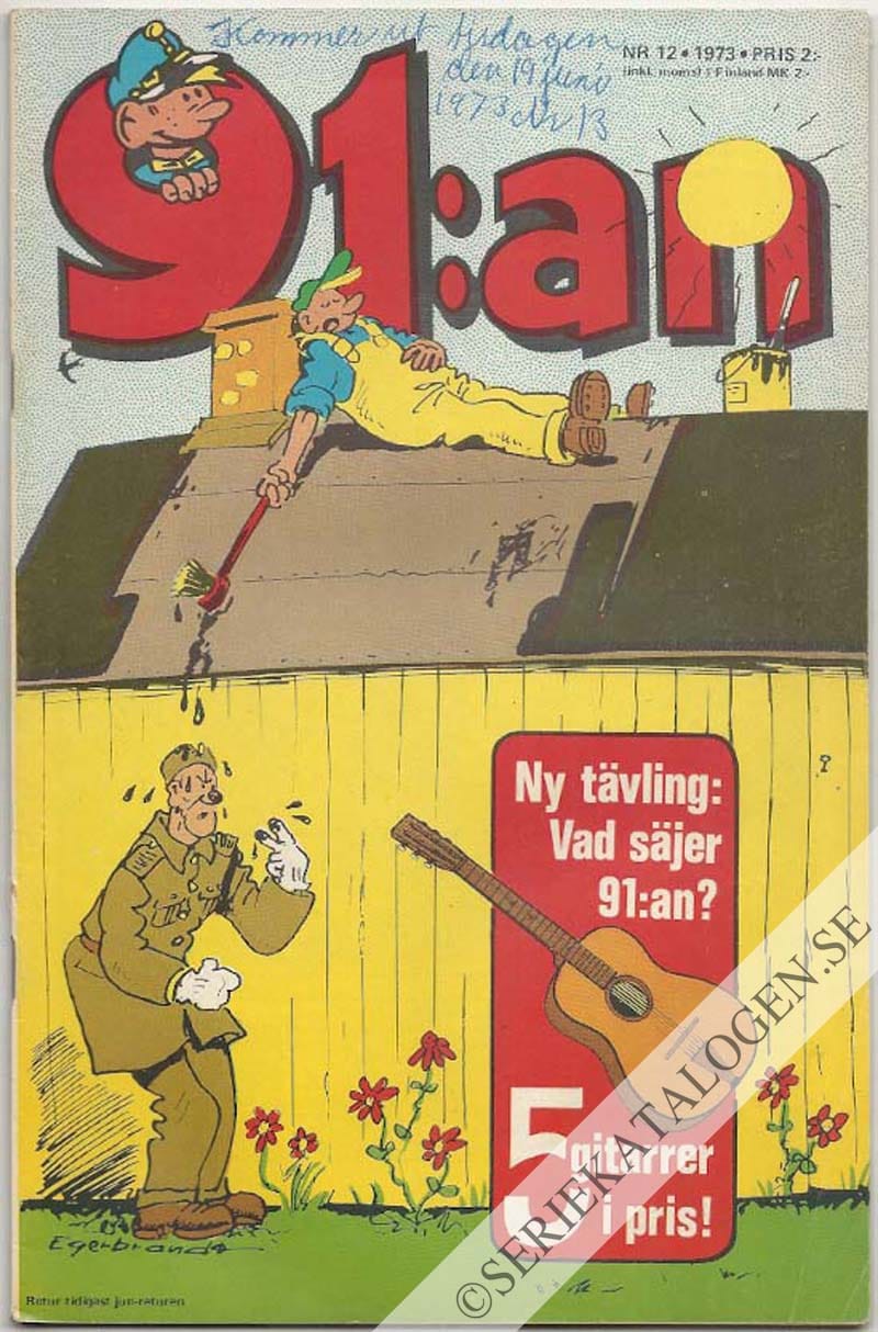 Framsida på 91:an #12 (1973)