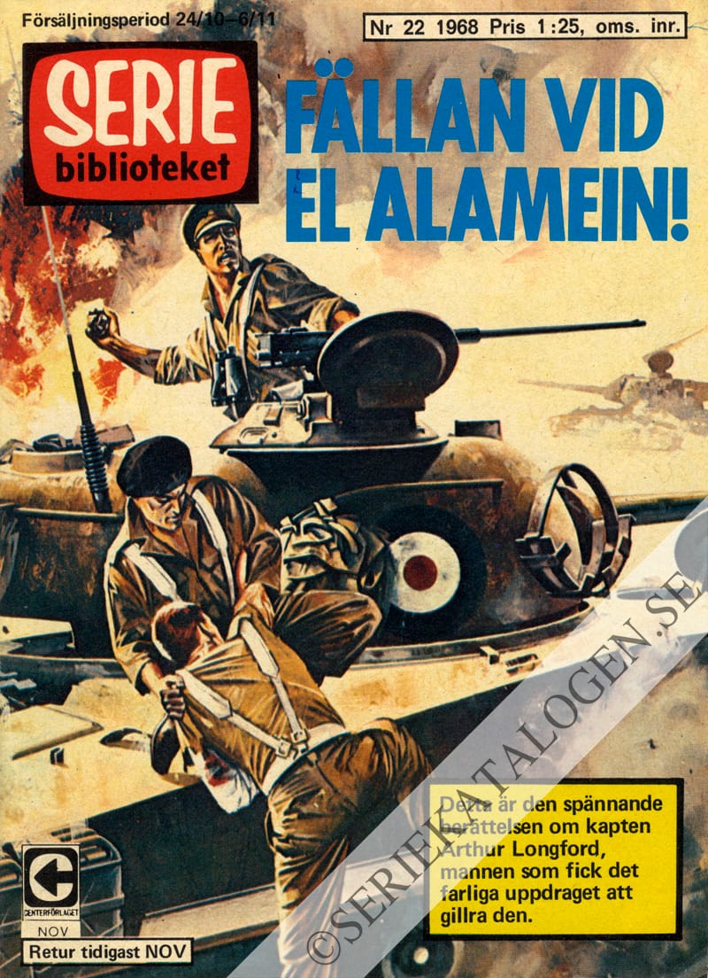 Framsida på Seriebiblioteket #22 - Fällan vid El Alamein! (1968)
