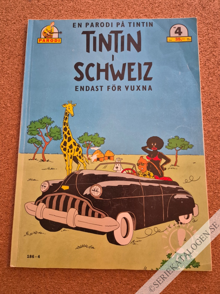 Framsida på Parodi Tintin i Schweiz (1991)