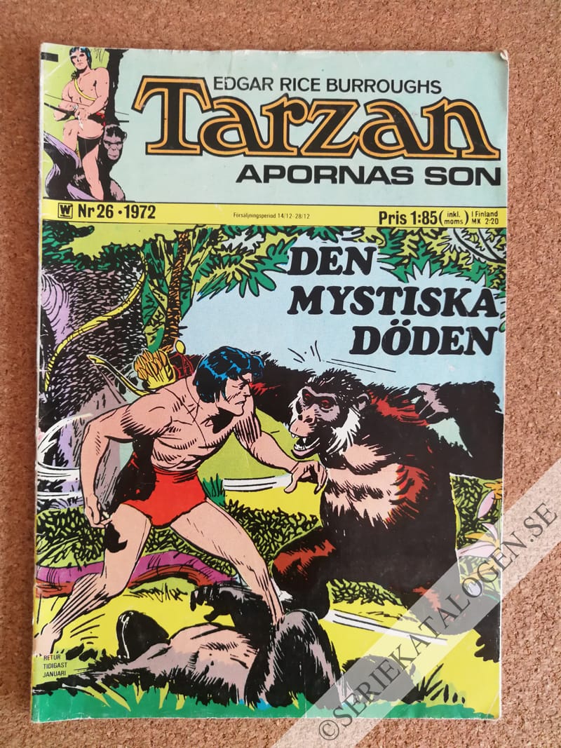Framsida på Tarzan #26 (1972)