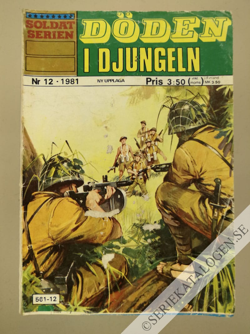 Framsida på Soldatserien #12 - Döden i djungeln (1981)