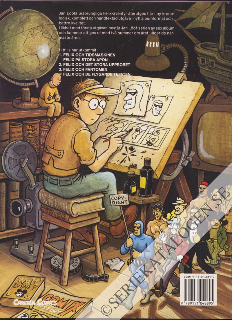 Baksida på Felix och Fantomen (1989)