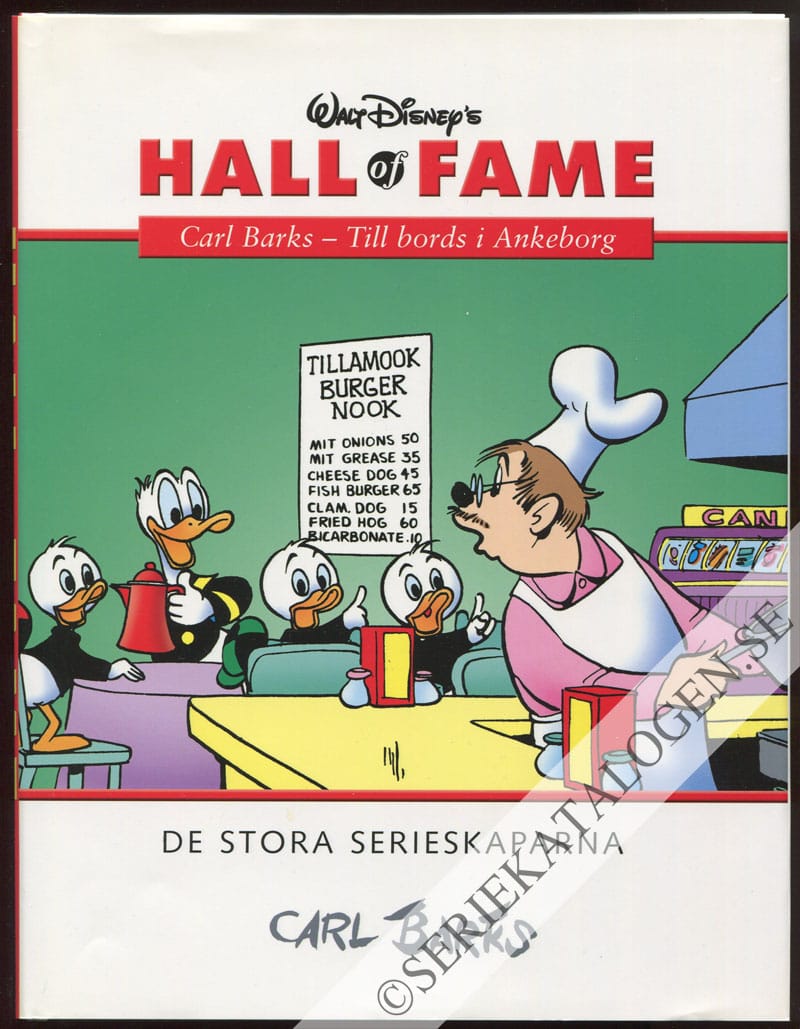 Framsida på Walt Disney's Hall of fame - De stora serieskaparna Carl Barks - Till Bords i Ankeborg (2005)