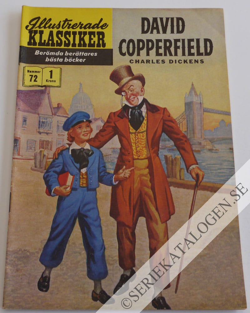 Framsida på Illustrerade Klassiker #72 - David Copperfield (1958)