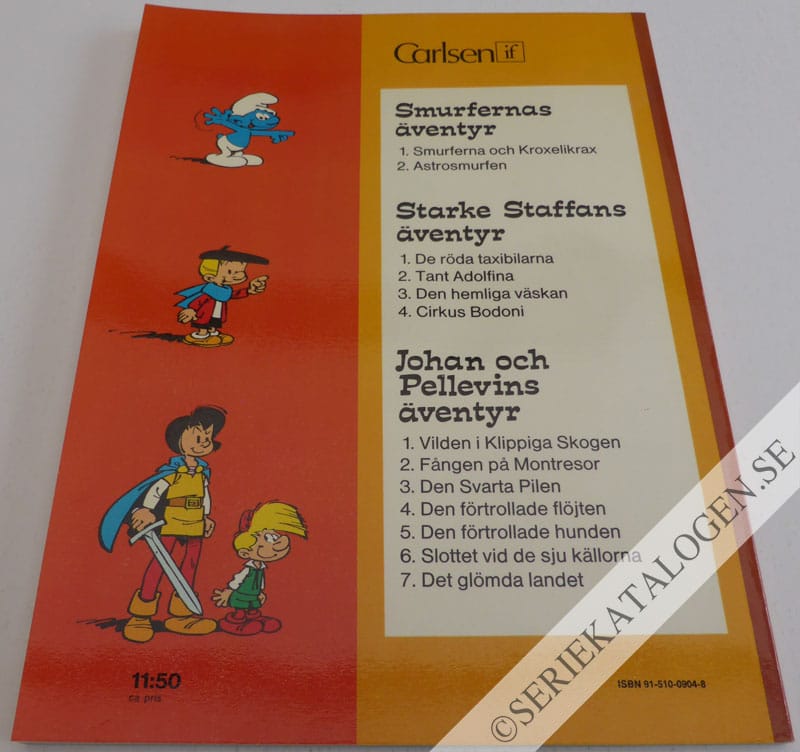 Baksida på Astrosmurfen och en annorlunda Smurf (1976)