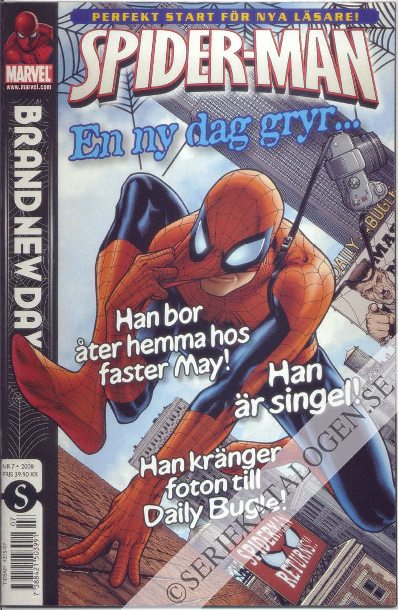 Framsida på Spider-Man #7 (2008)