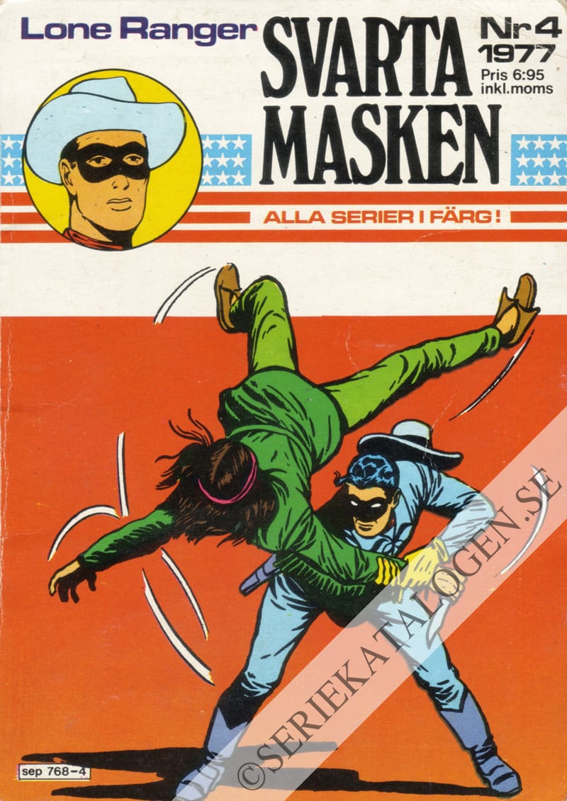 Framsida på Lone Ranger Svarta Masken #4 (1977)