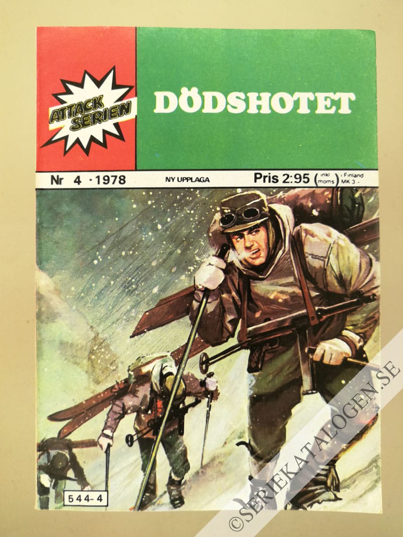 Framsida på Attackserien Dödshotet (1978)