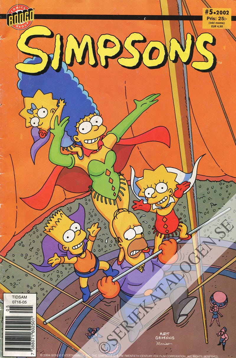 Framsida på Simpsons #5 (2002)