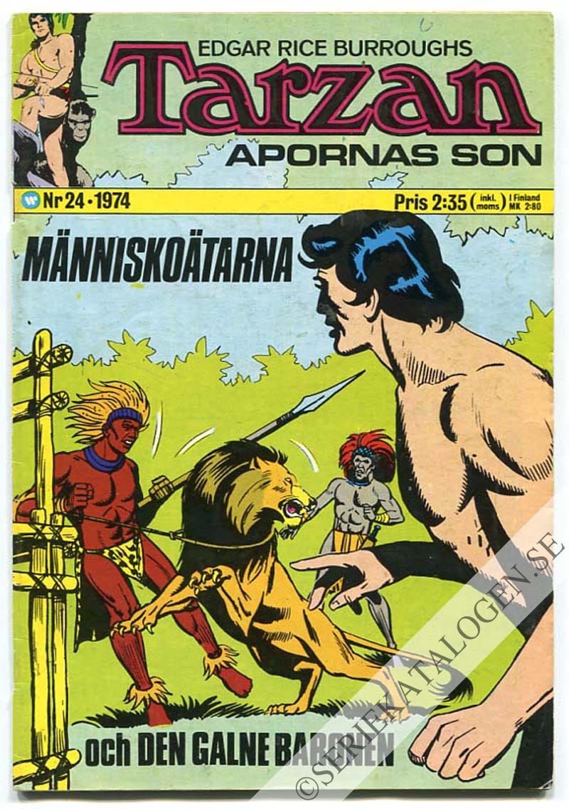 Framsida på Tarzan #24 (1974)