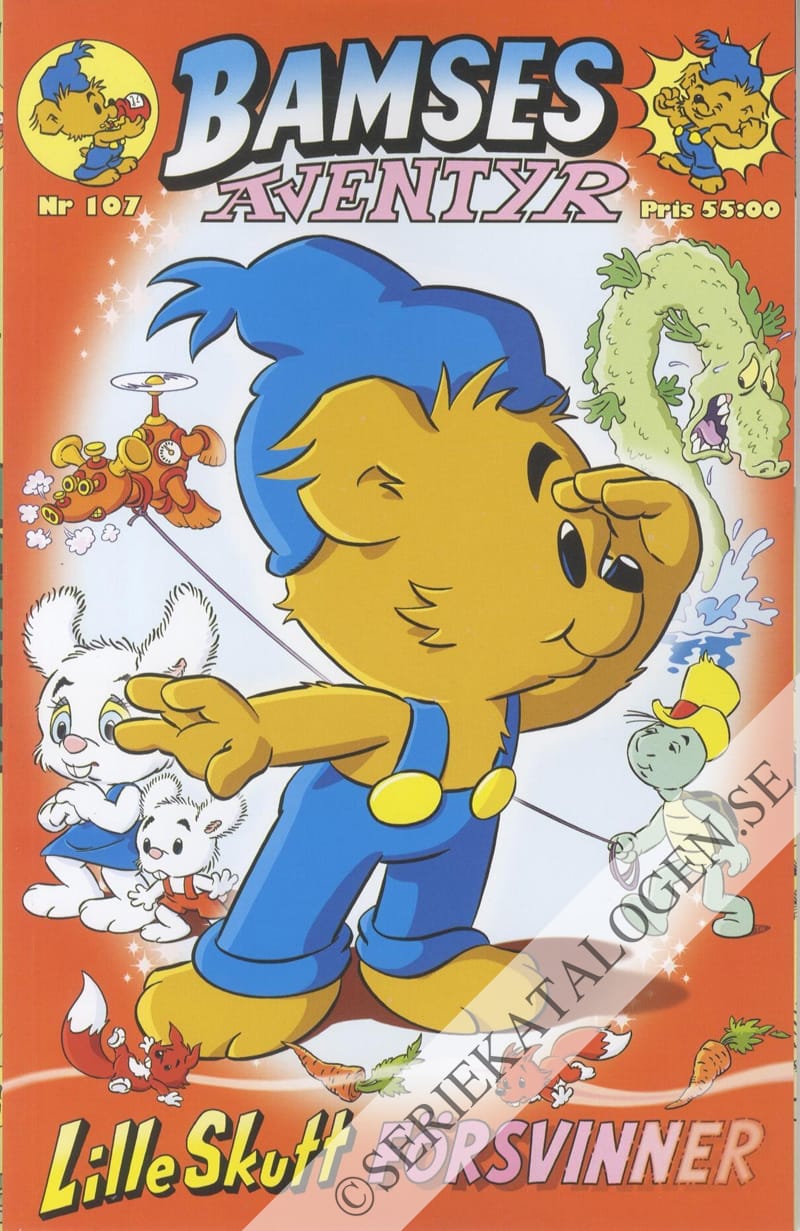 Framsida på Bamses äventyr Lille Skutt försvinner (2023)