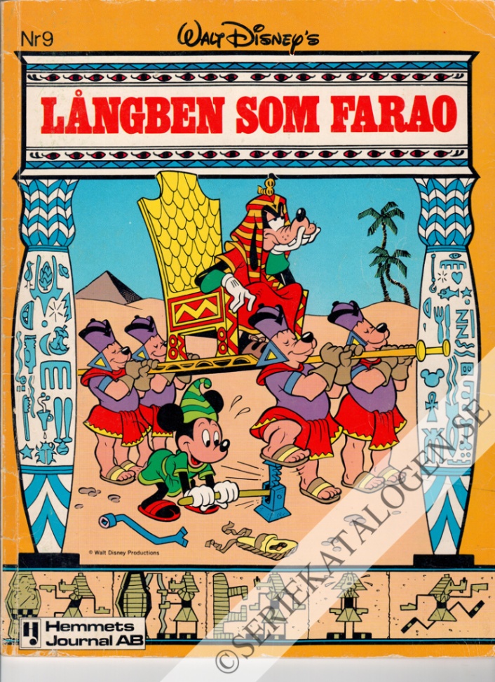 Framsida på Långben - historiens mästare Långben som Farao (1979)