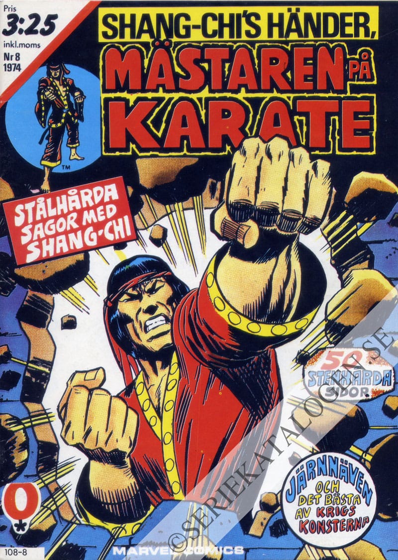 Framsida på Shang-Chi's händer, Mästaren på karate #8 (1974)