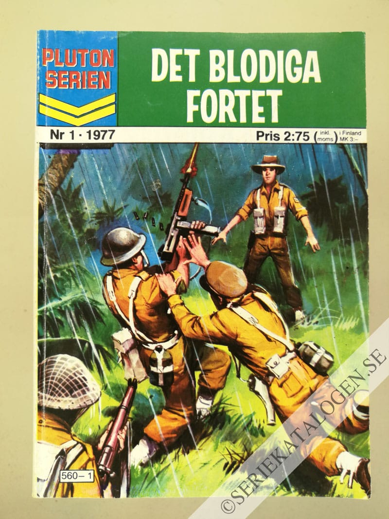 Framsida på Plutonserien Det blodiga fortet (1977)