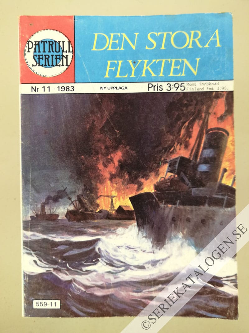 Framsida på Patrullserien #11 - Den stora flykten (1983)