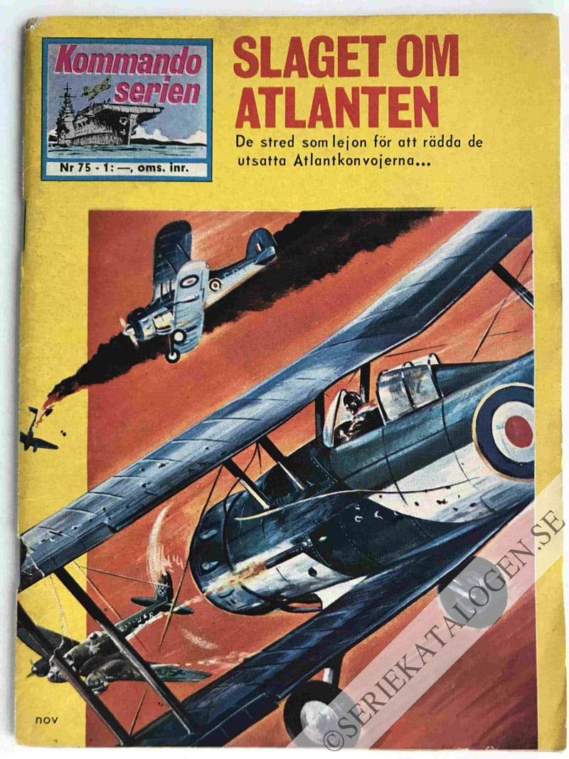 Framsida på Kommandoserien #75 - Slaget om Atlanten (1965)
