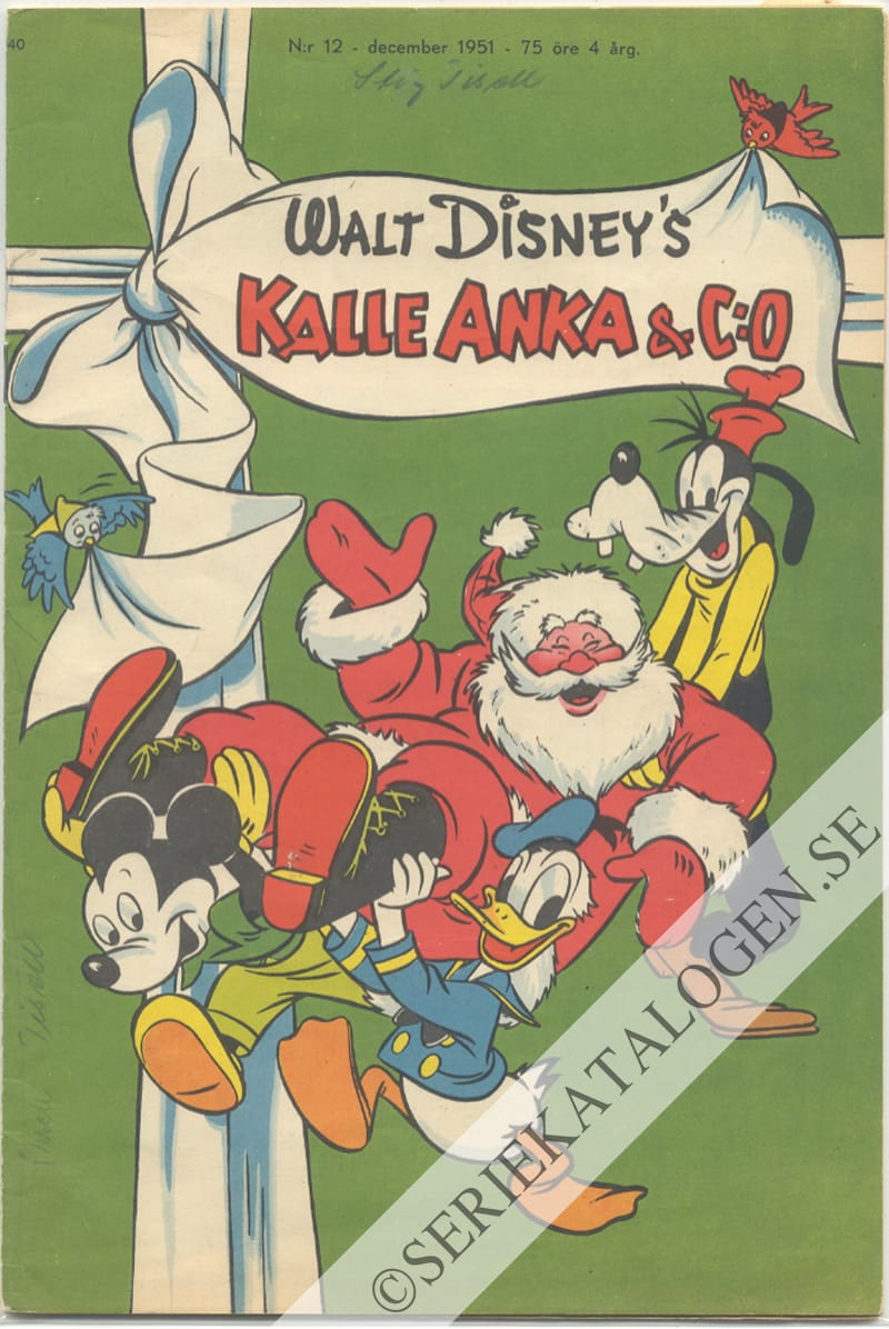 Framsida på Kalle Anka & C:o #12 (1951)