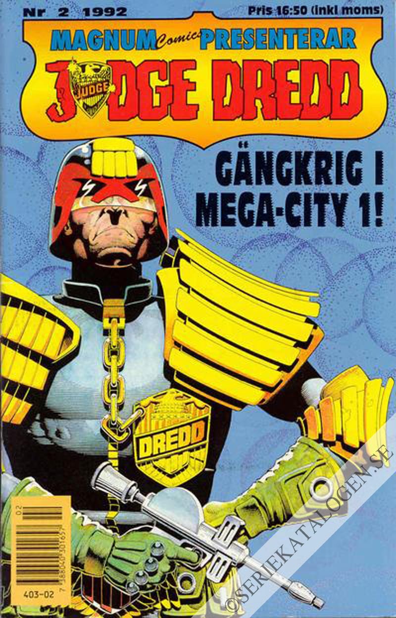 Framsida på Magnum comics presenterar Judge Dredd #2 (1992)