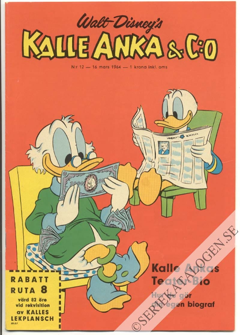 Framsida på Kalle Anka & C:o #12 (1964)