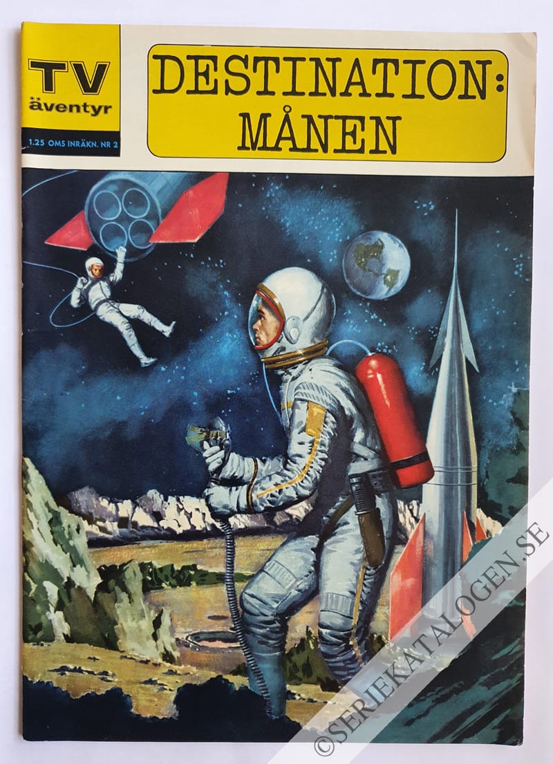 Framsida på TV-äventyr Destination: Månen (1962)