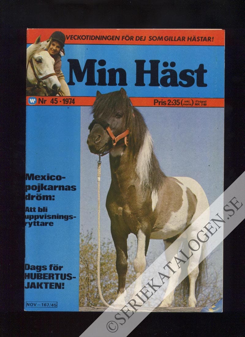 Framsida på Min häst #45 (1974)