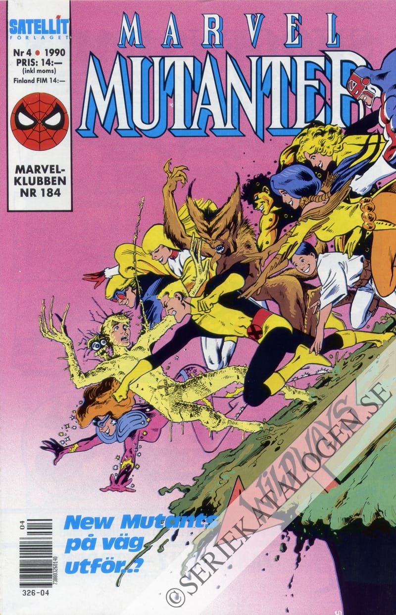Framsida på Marvel mutanter #4 (1990)