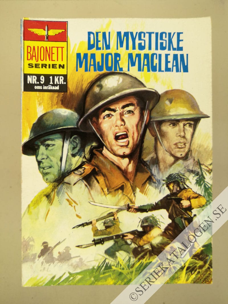 Framsida på Bajonettserien Den mystiske major Maclean (1966)