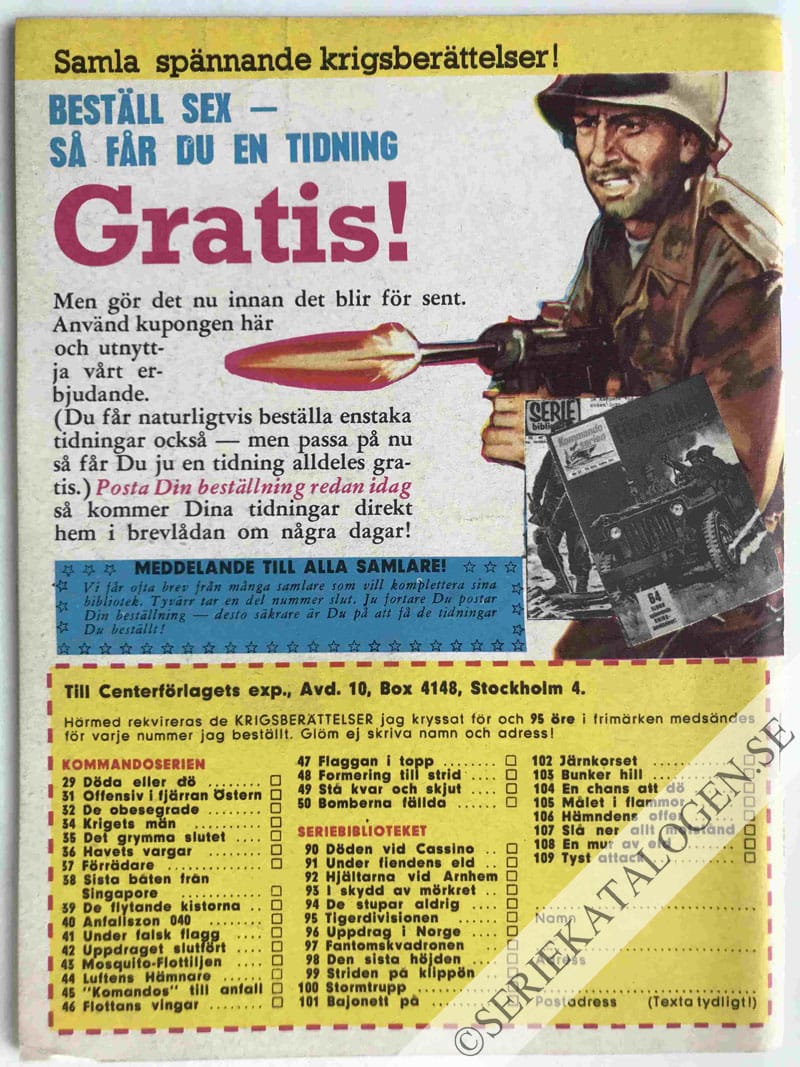 Baksida på En glimt av helvetet ... (1965)