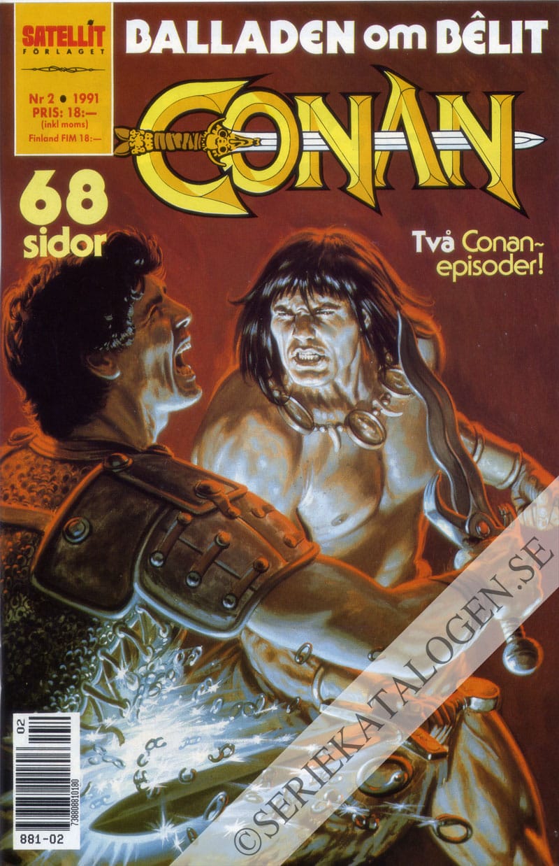 Framsida på Conan barbaren #2 (1991)