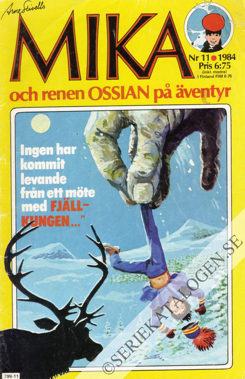 Framsida på Mika och renen Ossian på äventyr #11 (1984)