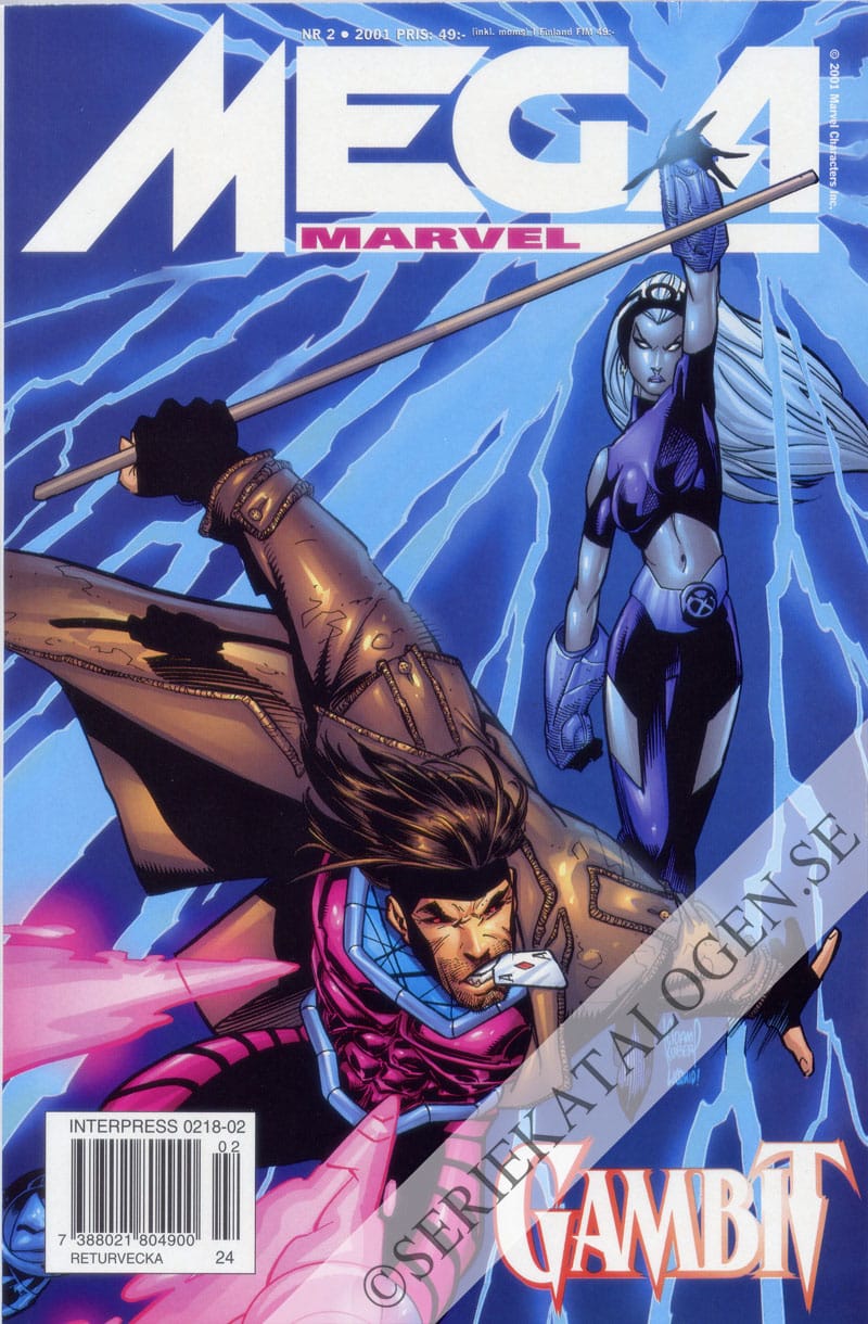 Framsida på Mega Marvel #2 - Gambit (2001)