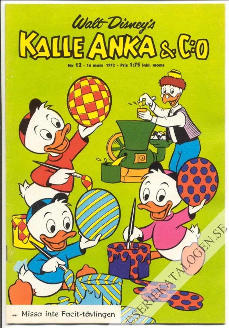 Framsida på Kalle Anka & C:o #12 (1972)