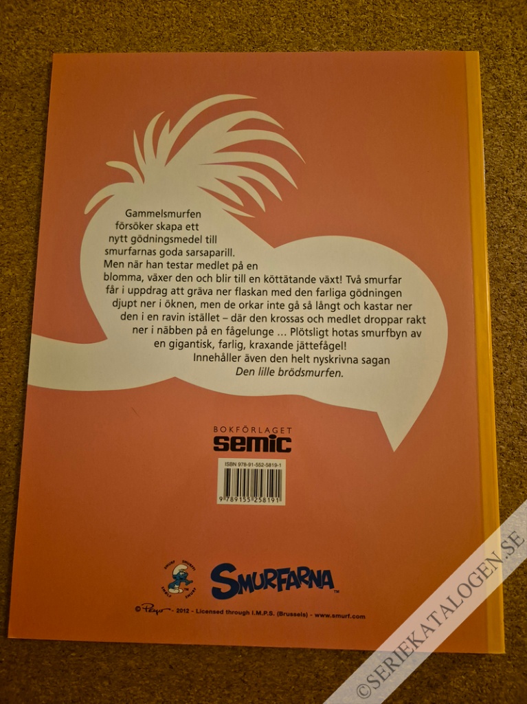 Baksida på Smurfarna och Kroxelikrax/Den lille Brödsmurfen (2012)