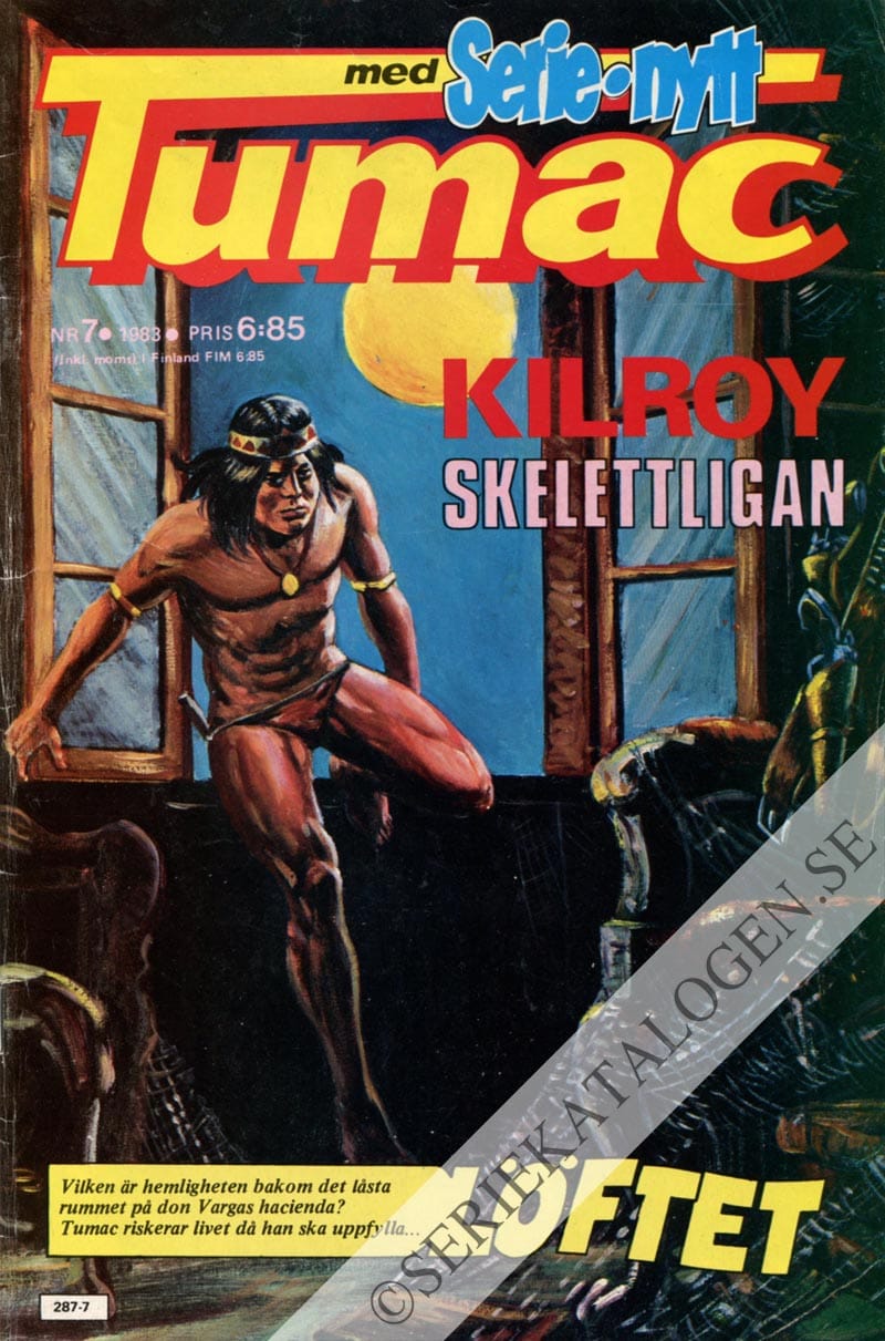Framsida på Tumac med Serie-Nytt #7 (1983)