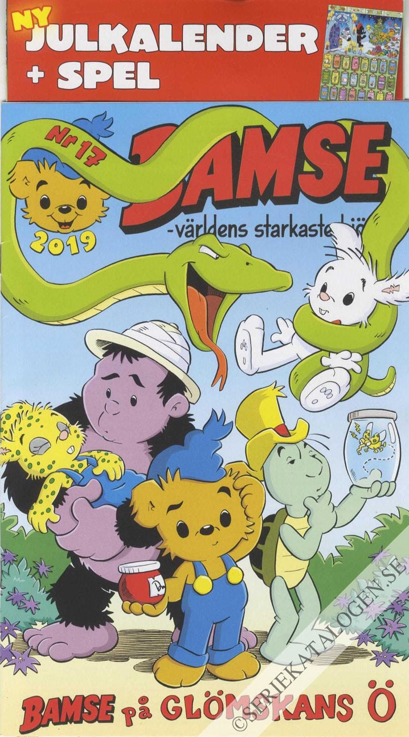 Framsida på Bamse #17 - Bamse på glömskans ö (2019)